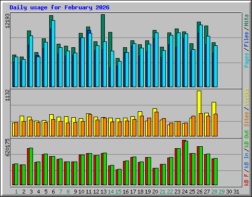 Daily usage for February 2026