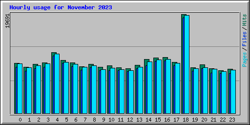 Hourly usage for November 2023