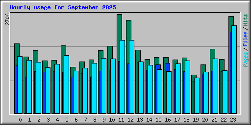 Hourly usage for September 2025