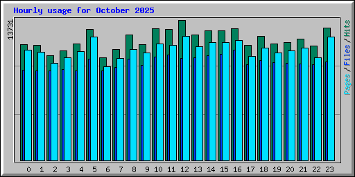 Hourly usage for October 2025