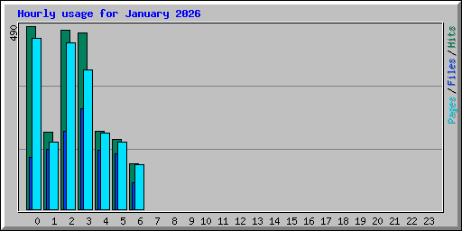 Hourly usage for January 2026