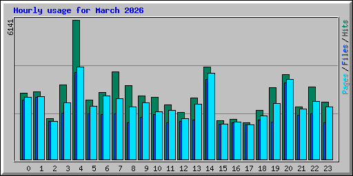 Hourly usage for March 2026