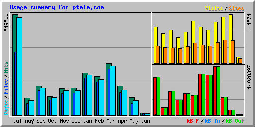 Usage summary for ptmla.com